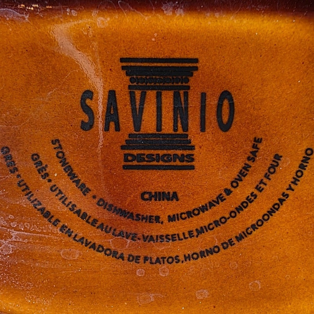 Savinio Designs Green Stoneware Oval Baking Medallion Casserole Pan 10.5in S4 - Picture 7 of 16